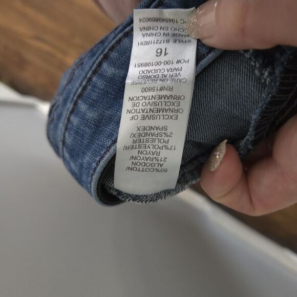 Democracy Jeans Size 16 Ab Technology Skinny Distressed Mid Rise Medium Wash - Picture 9 of 9